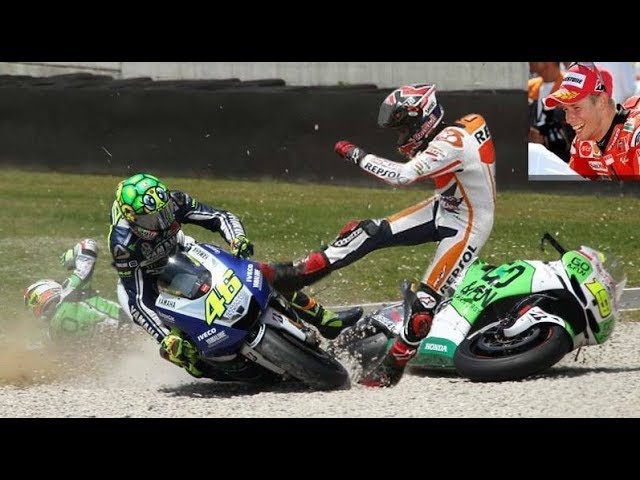 Marc Márquez & Valentino Rossi TOP 10 Crash